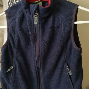 LLBean navy blue vest with zipper pockets